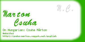 marton csuha business card