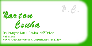 marton csuha business card